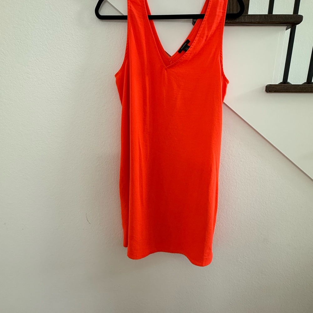 Halogen Bright Orange V-Neck Dress